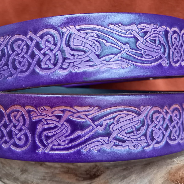 handmade purple belt celtic knot
