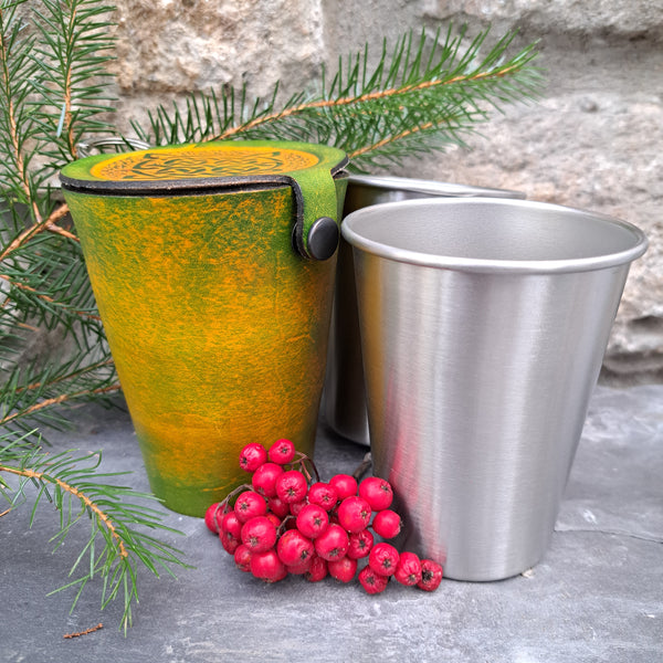 Leather Case and Cup Set