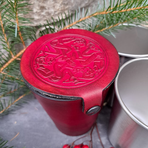 Leather Case and Cup Set