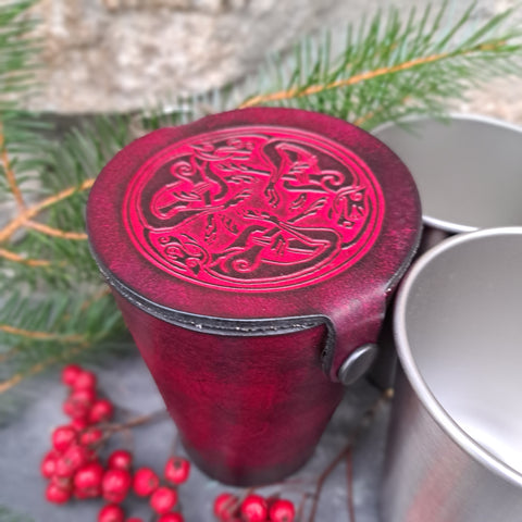 Leather Case and Cup Set