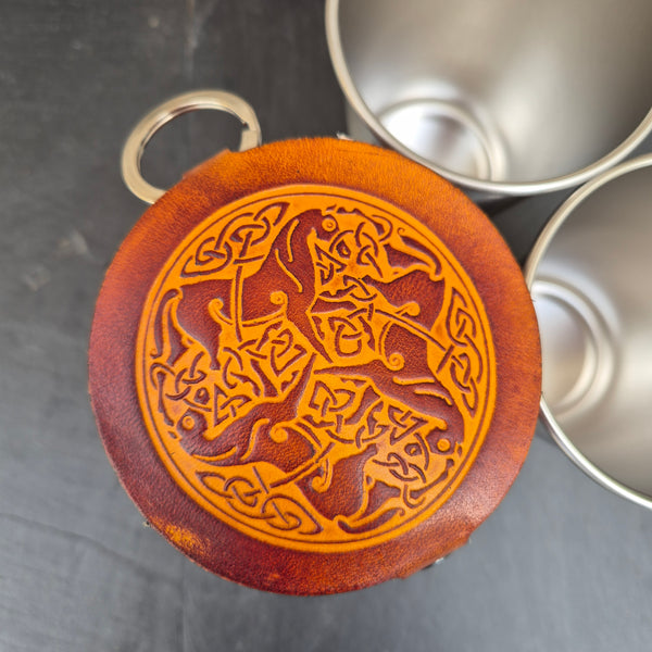 Leather Case and Cup Set