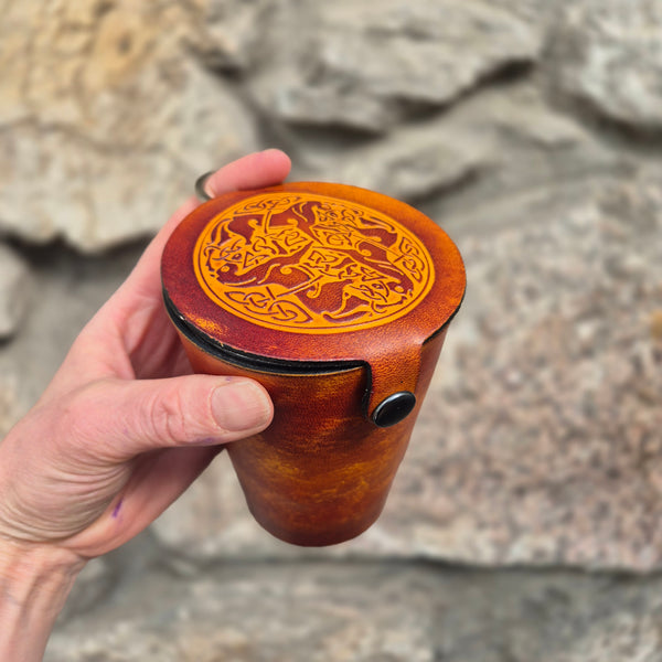 Leather Case and Cup Set