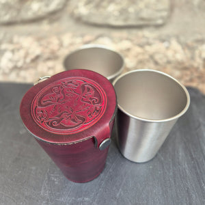 Leather Case and Cup Set