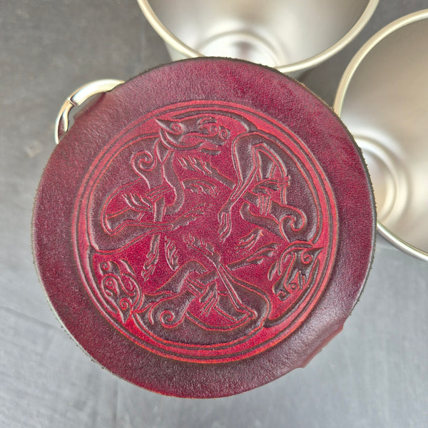 Leather Case and Cup Set