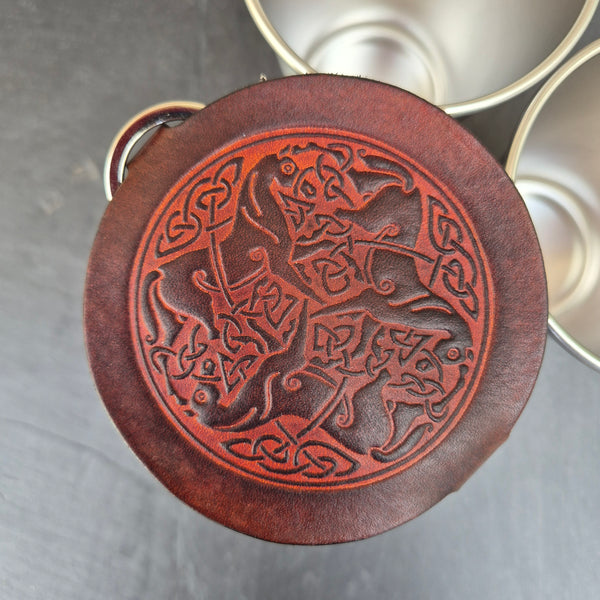 Leather Case and Cup Set