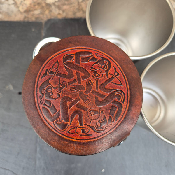 Leather Case and Cup Set