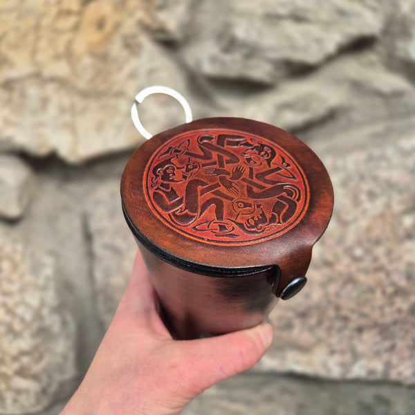 Leather Case and Cup Set