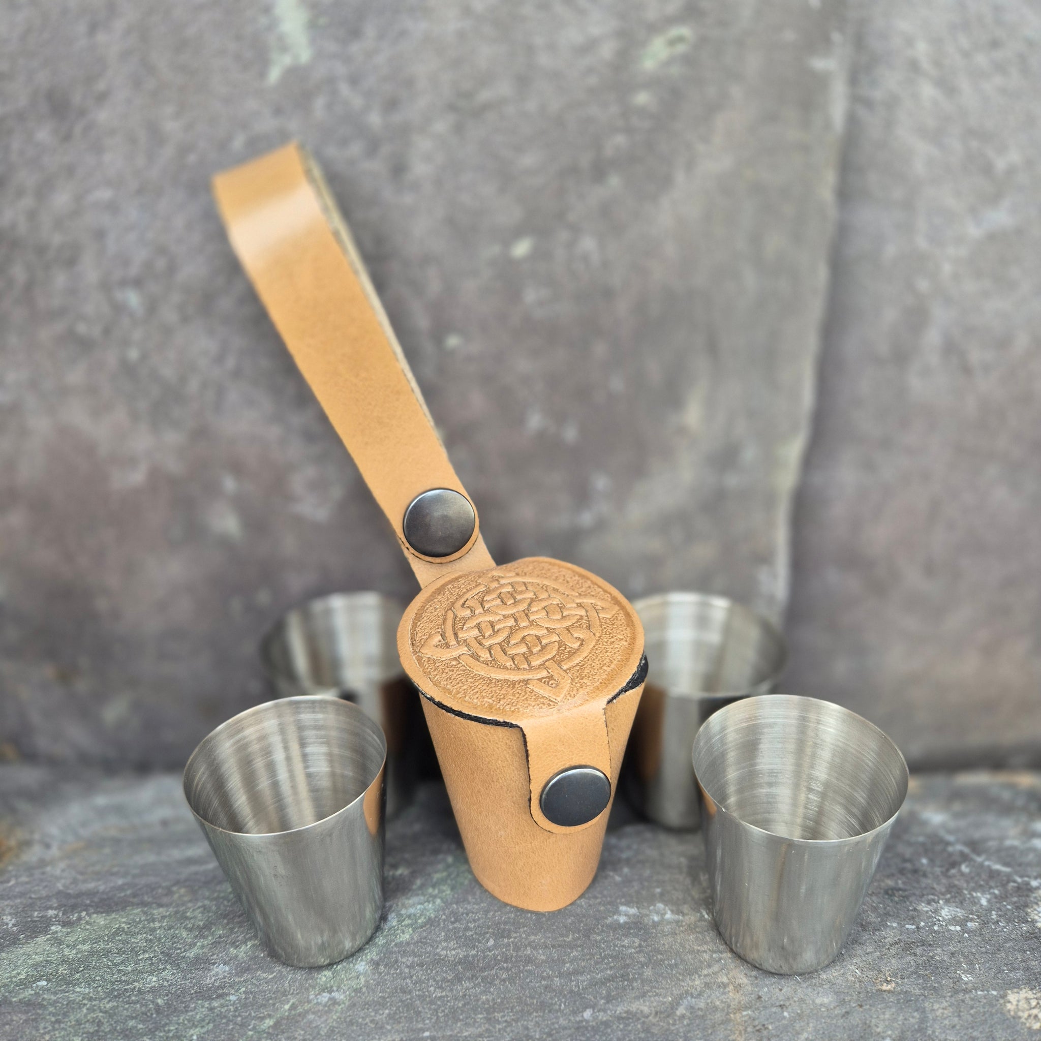Dram Case with Matching Fob - Taupe