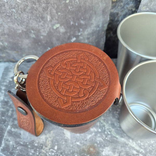 Leather Case and Cup Set