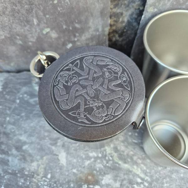 Leather Case and Cup Set
