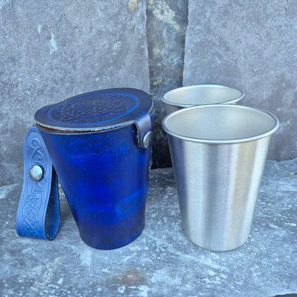 Leather Case and Cup Set