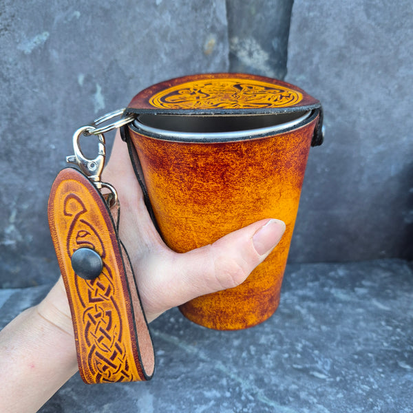 Leather Case and Cup Set