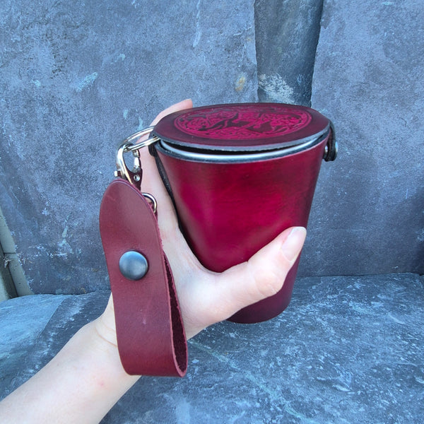 Leather Case and Cup Set