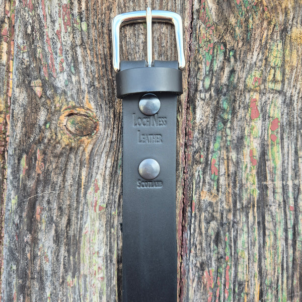Wide Black Belt - L