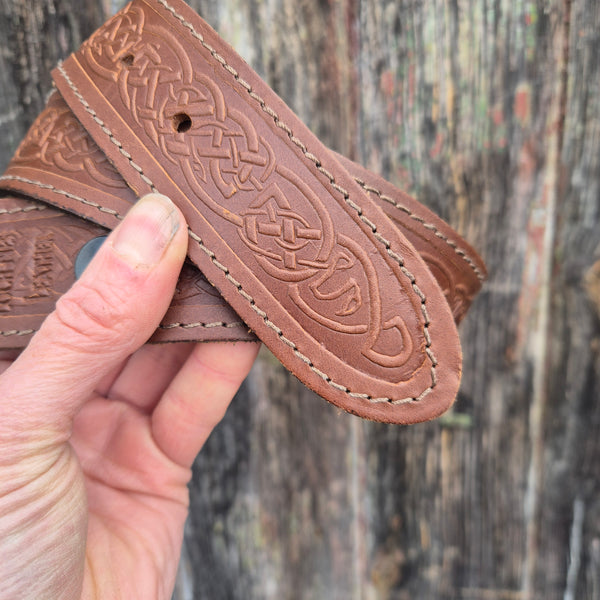 Brown Wide Celtic belt - M