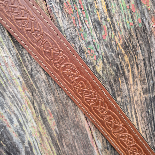 Brown Wide Celtic belt - M