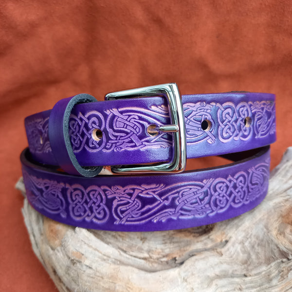 Purple dragon design belt