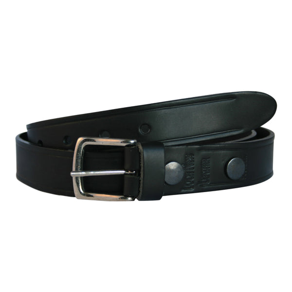 Black Narrow Leather Belt
