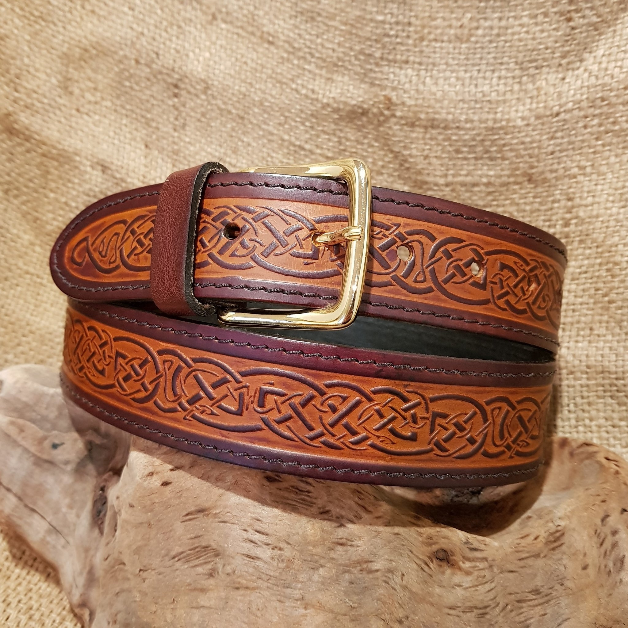 Wide Brown/Tan Celtic Knot